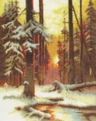 "Закат в зимнем лесу" арт. ВХ-1076