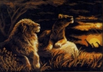 Львы в саванне артикул 1142